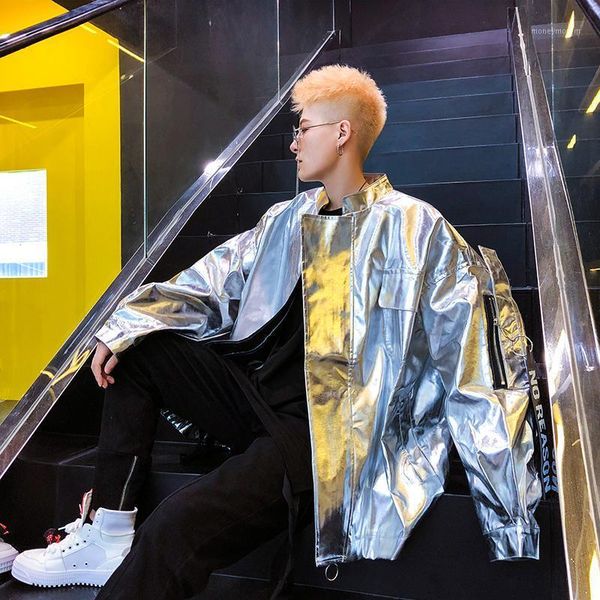 men's jackets casual male women loose coat stage team clothing plus size fashion men streetwear hip hop glossy jacket golden silver1, Black;brown
men's jackets casual male women loose coat stage team clothing plus size fashion men streetwear hip hop glossy jacket golden silver1, Black;brown