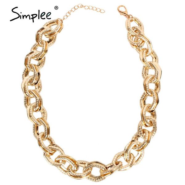 simplee trendy golden chain necklace women fine jewelry statement necklace female choker fashion party club ladies accessories wmtrab, White;black
simplee trendy golden chain necklace women fine jewelry statement necklace female choker fashion party club ladies accessories wmtrab, White;black