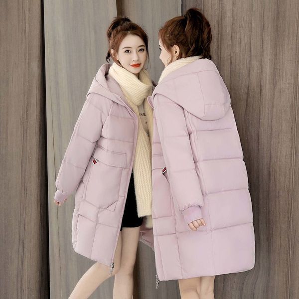 2021 new mid-length warm coat with thick female hood and large loose padded women's winter jacket mb0u, Black
2021 new mid-length warm coat with thick female hood and large loose padded women's winter jacket mb0u, Black