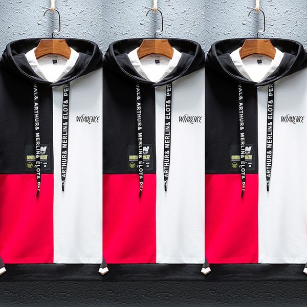 sdcuw 2020 autumn hooded guochao men's slim fitting patchwork long sleeve men's shirt casual sports sweatersweater sweater bottome, Black
sdcuw 2020 autumn hooded guochao men's slim fitting patchwork long sleeve men's shirt casual sports sweatersweater sweater bottome, Black