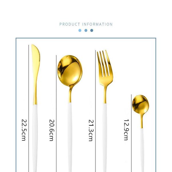 stainless steel golden cutlery set steak knife fork coffee spoon teaspoon dinner knife dinnerware tableware dinner set bbyfle
stainless steel golden cutlery set steak knife fork coffee spoon teaspoon dinner knife dinnerware tableware dinner set bbyfle