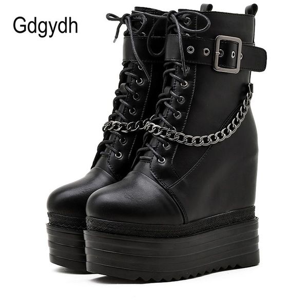 gdgydh ins style platform wedges ankle boots high heels gothic chain belt leather black heeled boots for women fashion sale
gdgydh ins style platform wedges ankle boots high heels gothic chain belt leather black heeled boots for women fashion sale
