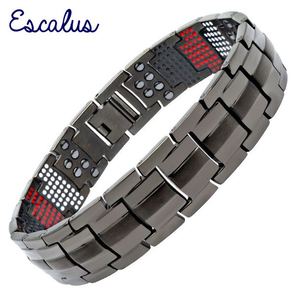 escalus men's gun metal color pure titanium magnetic bracelet men's charm 4 in 1 magnet negative ion health bracelet 0930, Black
escalus men's gun metal color pure titanium magnetic bracelet men's charm 4 in 1 magnet negative ion health bracelet 0930, Black