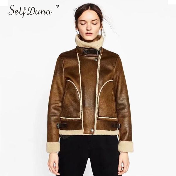 self duna 2019 autumn winter women suede jacket coat warm thick overcoat zipper casual vintage lamps wool female outwear1, Black
self duna 2019 autumn winter women suede jacket coat warm thick overcoat zipper casual vintage lamps wool female outwear1, Black