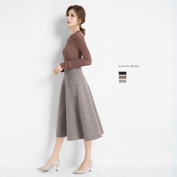 new fashion 2021 high skirt women's knitted wool line fine solid colour soft retro wild y348 x8kj, Black
new fashion 2021 high skirt women's knitted wool line fine solid colour soft retro wild y348 x8kj, Black
