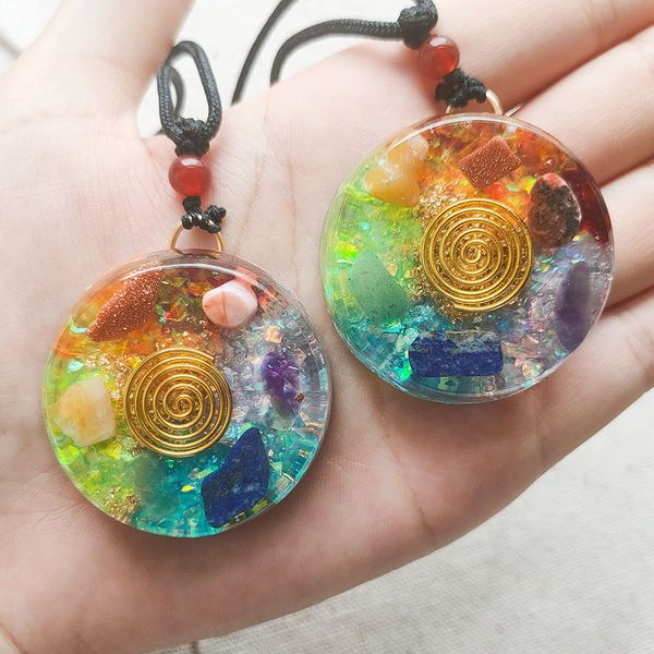rainbow crystal reiki chakra stones orgone pendant healing energy generator radiation protection orgonite necklace women jewelry, Silver
rainbow crystal reiki chakra stones orgone pendant healing energy generator radiation protection orgonite necklace women jewelry, Silver