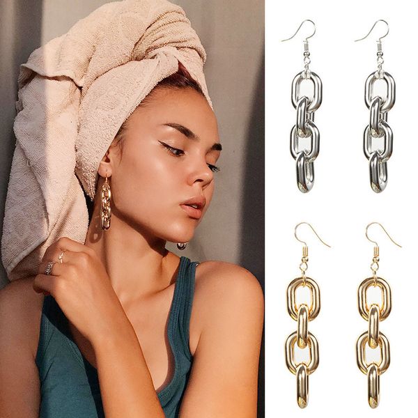 fashion punk style thick link chain dangle earrings for women brincos zirconia brinco feminino wholesale drop earring gifts
fashion punk style thick link chain dangle earrings for women brincos zirconia brinco feminino wholesale drop earring gifts
