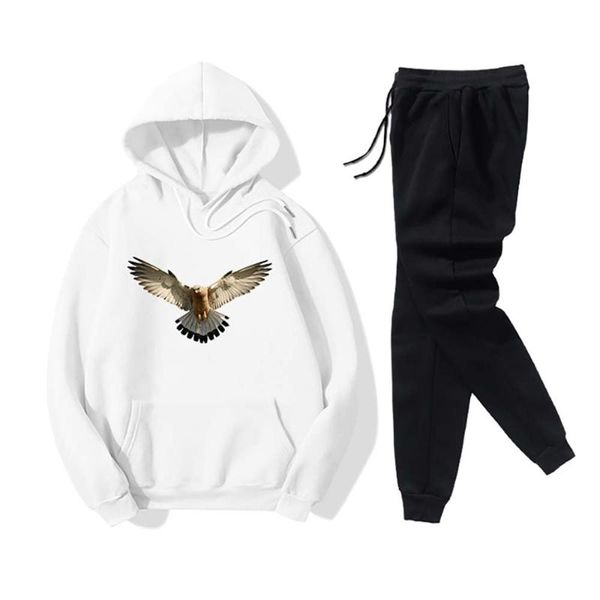 autumn womens tracksuits long sleeve hoodie sweatpants set two piece fashion sportswear casual eagle print ladies athletic wear, Black;blue
autumn womens tracksuits long sleeve hoodie sweatpants set two piece fashion sportswear casual eagle print ladies athletic wear, Black;blue