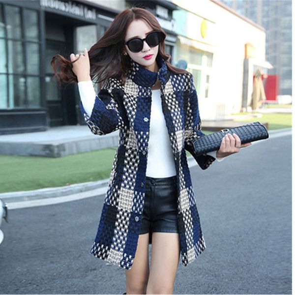 plus size plaid mid-length coat women's 2021 new autumn winter korean version of thick woolen jacket female outwear 3xl, Black
plus size plaid mid-length coat women's 2021 new autumn winter korean version of thick woolen jacket female outwear 3xl, Black