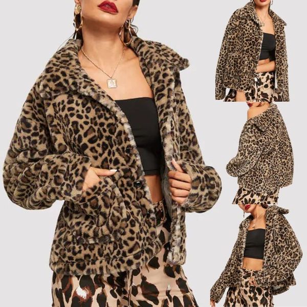 women fashion autumn and winter leopard print loose short windbreaker winter thicken warm lamb coat m824, Black;brown
women fashion autumn and winter leopard print loose short windbreaker winter thicken warm lamb coat m824, Black;brown