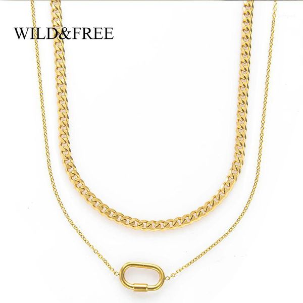 chokers wild&punk stainless steel layered choker necklace for women gold metal cuban chain design jewelry gift1, Golden;silver
chokers wild&punk stainless steel layered choker necklace for women gold metal cuban chain design jewelry gift1, Golden;silver