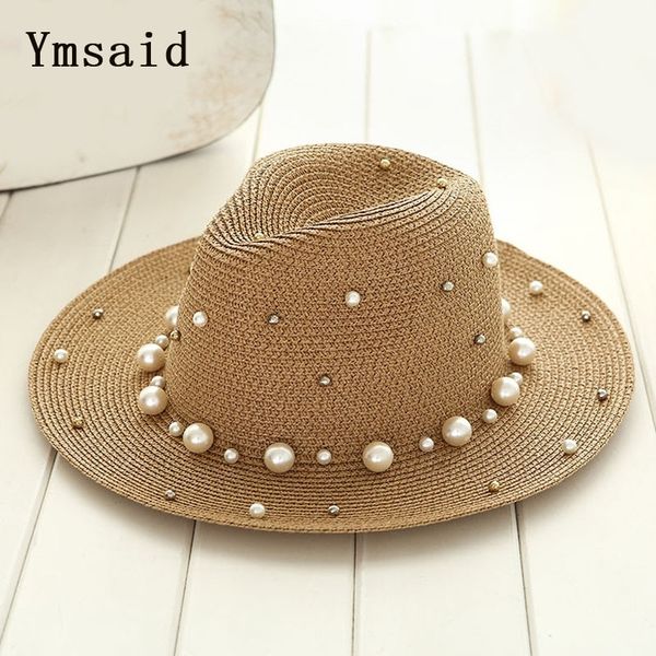 ymsaid new summer british pearl beading flat brimmed straw hat shading sun hat lady beach hat y200714, Blue;gray
ymsaid new summer british pearl beading flat brimmed straw hat shading sun hat lady beach hat y200714, Blue;gray