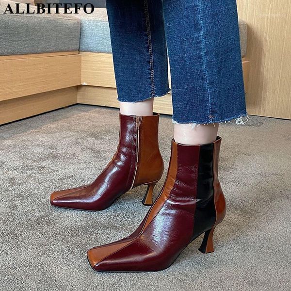 boots allbitefo square toe genuine leather brand high heels ankle for women autumn retro heels1, Black
boots allbitefo square toe genuine leather brand high heels ankle for women autumn retro heels1, Black