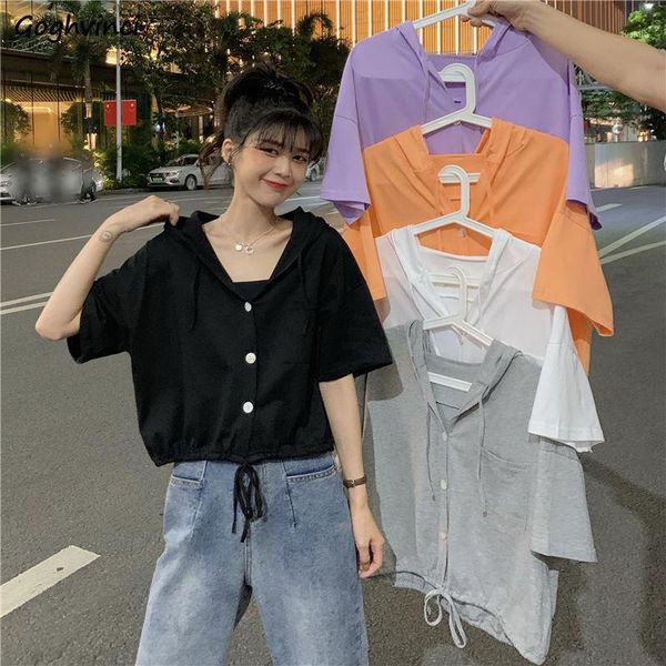 shirts women summer short sleeve crop hooded single breasted solid ins simple sweet leisure fashion womens blouses korean bf1, White
shirts women summer short sleeve crop hooded single breasted solid ins simple sweet leisure fashion womens blouses korean bf1, White