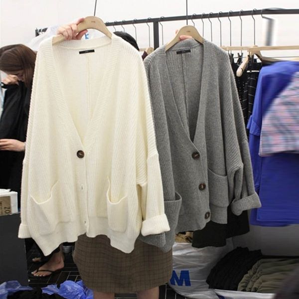 9jo91 lazy women's loose and winter 2020 new coat cardigan and thin v-neck knitted korean sweater autumn sweater coat khgya, White;black
9jo91 lazy women's loose and winter 2020 new coat cardigan and thin v-neck knitted korean sweater autumn sweater coat khgya, White;black