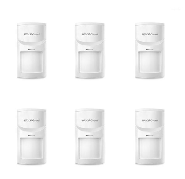6 x wolf-guard wireless pir sensor motion detector for home security alarm burglar system 3g/gsm alarm panel 433mhz hw-05b1
6 x wolf-guard wireless pir sensor motion detector for home security alarm burglar system 3g/gsm alarm panel 433mhz hw-05b1