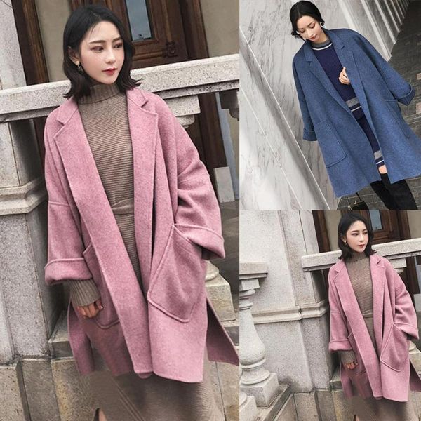 women's wool & blends hsu fashion solid color long coat women plus size sleeve woolen and blouses lingerie manteau femme, Black
women's wool & blends hsu fashion solid color long coat women plus size sleeve woolen and blouses lingerie manteau femme, Black