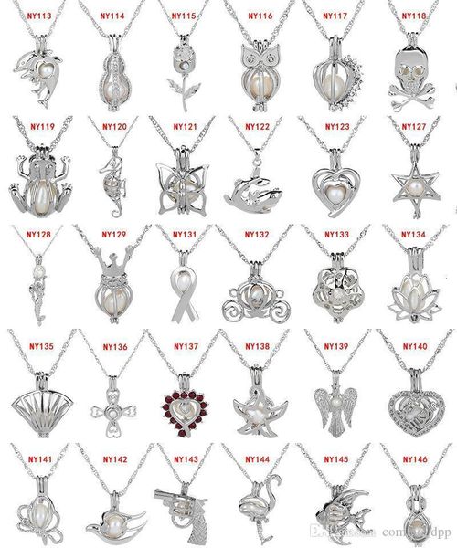 63 designs pearls cage pendant necklaces with oyster natural pearl luxury hollow locket charm chains for women fashion jewelry k7e1, Silver
63 designs pearls cage pendant necklaces with oyster natural pearl luxury hollow locket charm chains for women fashion jewelry k7e1, Silver