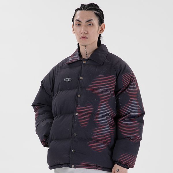 men hip hop jacket parka print streetwear windbreaker winter padded jacket cotton coat puffer warm outwear, Black;brown
men hip hop jacket parka print streetwear windbreaker winter padded jacket cotton coat puffer warm outwear, Black;brown