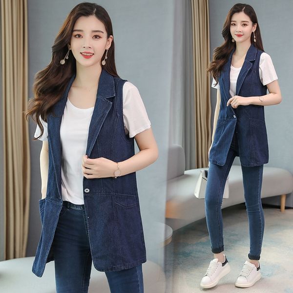 sqxxp denim versatile large long mid and autumn women's 2020 new korean version of shoulder spring suit vest vest jacket vestjacket jac, White;black
sqxxp denim versatile large long mid and autumn women's 2020 new korean version of shoulder spring suit vest vest jacket vestjacket jac, White;black
