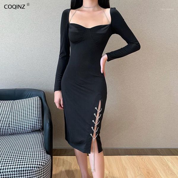 bodycon woman goth dress winter long sleeve elegant dresses for women party night club 2020 slip designer clothes 22347p1, Black;gray
bodycon woman goth dress winter long sleeve elegant dresses for women party night club 2020 slip designer clothes 22347p1, Black;gray
