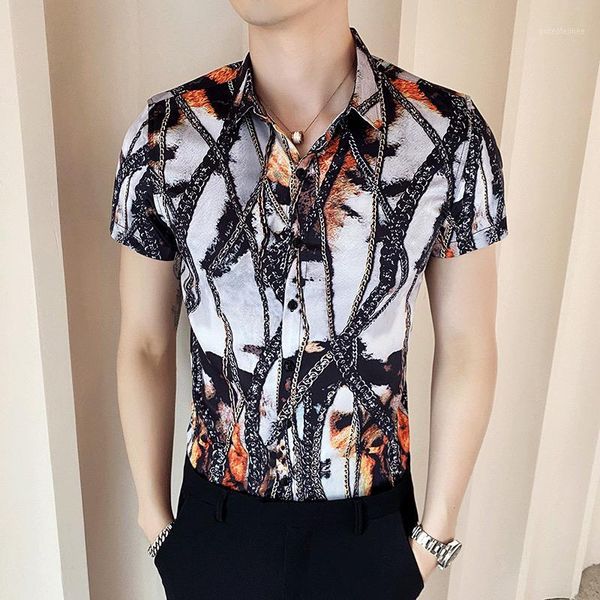 2020 summer short sleeve men shirt casual slim fit hawaiian shirt streetwear social camisa masculina chemise homme1, White;black
2020 summer short sleeve men shirt casual slim fit hawaiian shirt streetwear social camisa masculina chemise homme1, White;black