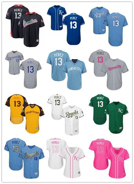 custom kansa city royal leave name number 13 salvador perez baseball jersey men women youth jerseys, Black
custom kansa city royal leave name number 13 salvador perez baseball jersey men women youth jerseys, Black