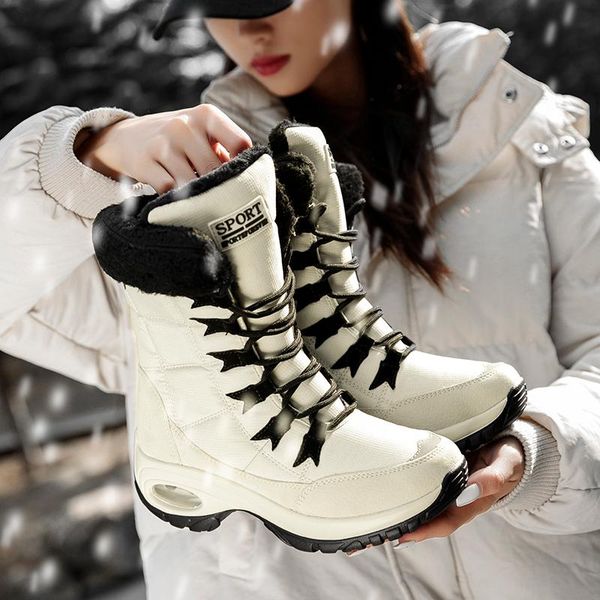 quality waterproof winter women boots keep warm mid-calf snow boots ladies lace-up comfortable chaussures femme, Black
quality waterproof winter women boots keep warm mid-calf snow boots ladies lace-up comfortable chaussures femme, Black
