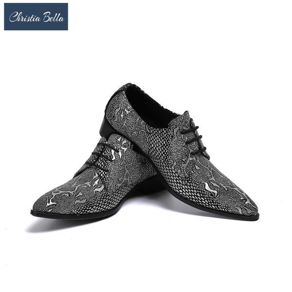 dress shoes christia bella italian style painted leather men's formal lace-up oxfords plus size pointy toe silver male, Black
dress shoes christia bella italian style painted leather men's formal lace-up oxfords plus size pointy toe silver male, Black