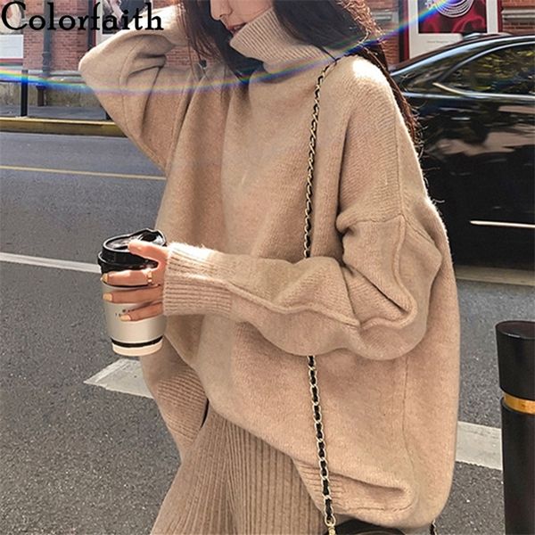 colorfaith new autumn winter women's sweaters turtleneck pullover warm split oversize elegant solid lady jumpers sw1098jx 201225, White;black
colorfaith new autumn winter women's sweaters turtleneck pullover warm split oversize elegant solid lady jumpers sw1098jx 201225, White;black
