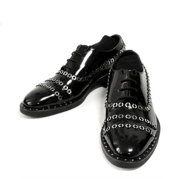 rings new gothic handmade italian runway patent genuine leather men wedding party male formal dress shoes plus size, Black
rings new gothic handmade italian runway patent genuine leather men wedding party male formal dress shoes plus size, Black