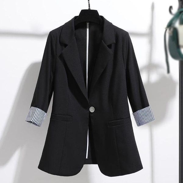 commuting lady three-quarter sleeves tailored suit coat autumn fashion simple one button thin suit female striped cuffs coat top, Black;brown
commuting lady three-quarter sleeves tailored suit coat autumn fashion simple one button thin suit female striped cuffs coat top, Black;brown