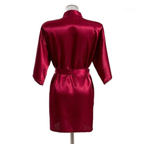 women's sleepwear women satin short night robe solid kimono color bathrobe peignoir bride bridesmaid fashion dressing gown1, Black;red
women's sleepwear women satin short night robe solid kimono color bathrobe peignoir bride bridesmaid fashion dressing gown1, Black;red