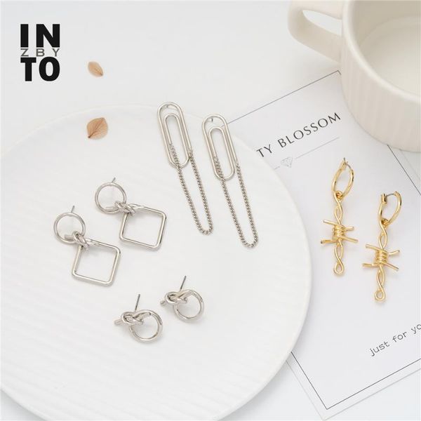 into.zby punk earrings for women heavy metal big iron ribbon thorn earrings gothic barbed wire earring hip hop jewelry gift, Silver
into.zby punk earrings for women heavy metal big iron ribbon thorn earrings gothic barbed wire earring hip hop jewelry gift, Silver