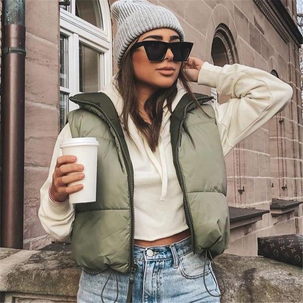 blsqr women army green short coat winter warm down cotton padded female veats mandarin collar sleeveless waistcoat, Black;white
blsqr women army green short coat winter warm down cotton padded female veats mandarin collar sleeveless waistcoat, Black;white