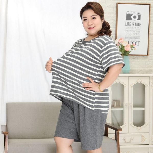 130kg more size women's sets of 100% cotton summer sleeve short pajama shorts define casual female 5xl pajamas 46wm, Black;brown
130kg more size women's sets of 100% cotton summer sleeve short pajama shorts define casual female 5xl pajamas 46wm, Black;brown