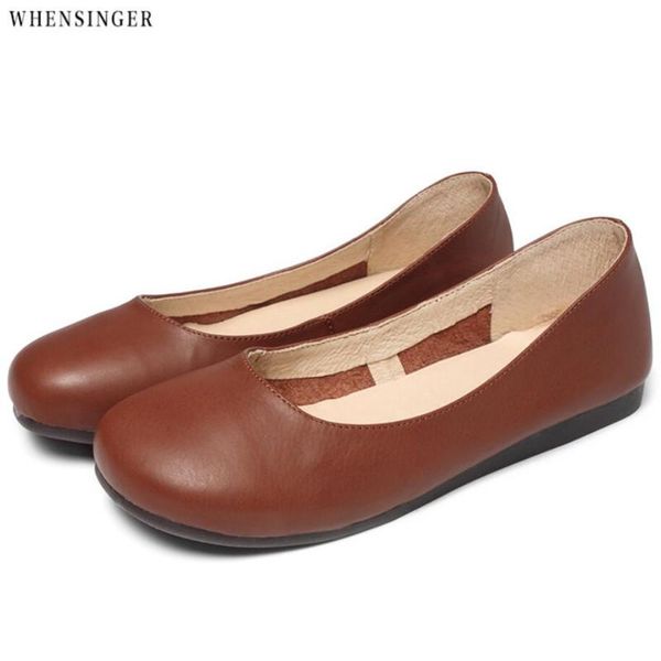 whensinger spring summer genuine leather ballet flats women flat shoes ladies girls ballerina female heel slip on office shoes, Black
whensinger spring summer genuine leather ballet flats women flat shoes ladies girls ballerina female heel slip on office shoes, Black