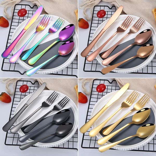 5pcs/set tableware stainless steel multicolor knife fork spoon dinnerware home kitchen restaurant fashion flatware set1
5pcs/set tableware stainless steel multicolor knife fork spoon dinnerware home kitchen restaurant fashion flatware set1