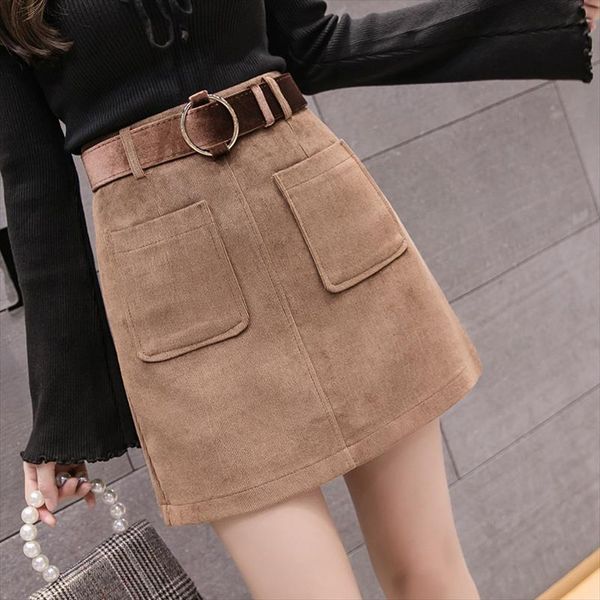 autumn winter a line corduroy skirt women korean high waist mini skirts belted pocket saias ladies short skirts jupe femme, Black
autumn winter a line corduroy skirt women korean high waist mini skirts belted pocket saias ladies short skirts jupe femme, Black