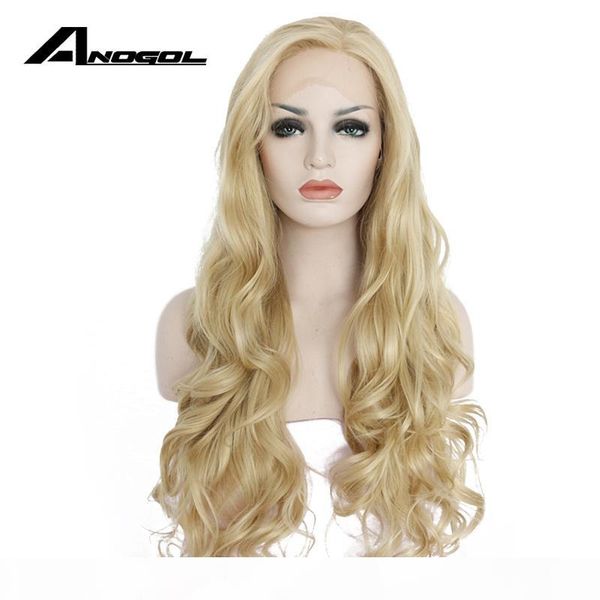 anogol side part high temerpature fiber blonde natural long body wave synthetic lace front wig for women, Black
anogol side part high temerpature fiber blonde natural long body wave synthetic lace front wig for women, Black