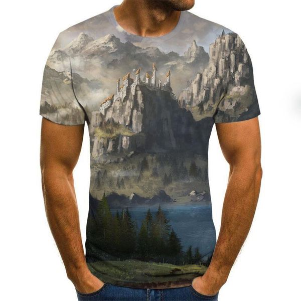 2021 new nature landscape men's t-shirt summer casual 3d printed fashion round neck shirt plus size streetwear, White;black
2021 new nature landscape men's t-shirt summer casual 3d printed fashion round neck shirt plus size streetwear, White;black