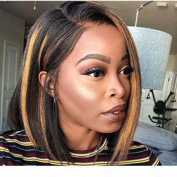 360 lace frontal highlight blonde 13x6 lace front human hair wigs with baby hair brazilian straight bob full lace wig remy natural hairline, Black
360 lace frontal highlight blonde 13x6 lace front human hair wigs with baby hair brazilian straight bob full lace wig remy natural hairline, Black