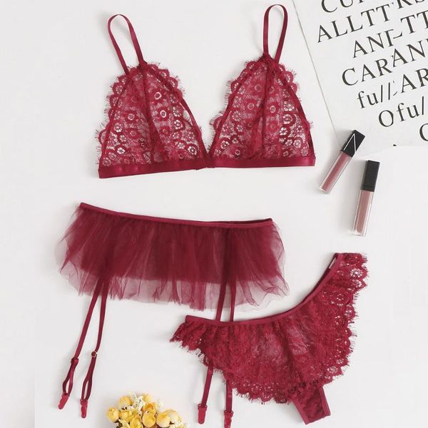 bras sets 3 pcs women babydoll lace tulle hollow out lingerie bra set erotic transparent underwear nightwear, Red;black
bras sets 3 pcs women babydoll lace tulle hollow out lingerie bra set erotic transparent underwear nightwear, Red;black