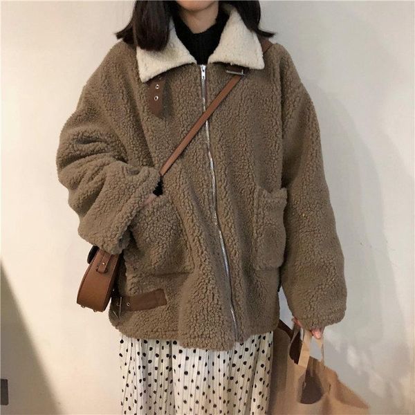 women's jackets hzirip winter women thick color-hit all-match cotton casual streetwear female loose outerwear stylish chic coat, Black;brown
women's jackets hzirip winter women thick color-hit all-match cotton casual streetwear female loose outerwear stylish chic coat, Black;brown