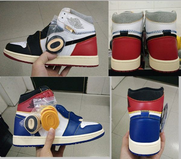 basketball shoes man jumpman 1 high sneakers union black toe genuine leather have large size 12-13 with double box 
basketball shoes man jumpman 1 high sneakers union black toe genuine leather have large size 12-13 with double box