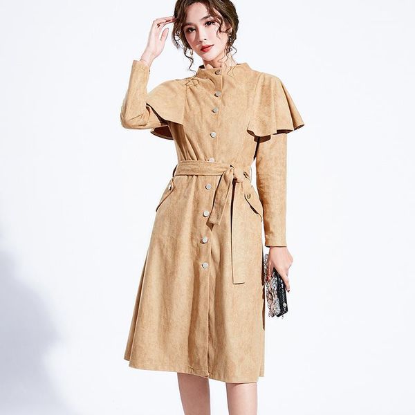 women's trench coats 2021 autumn women's retro stand collar lace up slim thin ruffled long sleeve coat1, Tan;black
women's trench coats 2021 autumn women's retro stand collar lace up slim thin ruffled long sleeve coat1, Tan;black