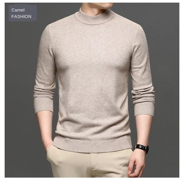 autumn and winter semi-high round-neck sweater men's thick korean version of the trend head knitted sweater line clothes, White;black
autumn and winter semi-high round-neck sweater men's thick korean version of the trend head knitted sweater line clothes, White;black