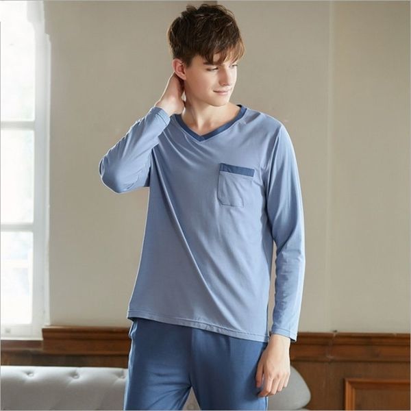 autumn homewear male casual patchwork pajama sets male modal cotton sleepwear suit men v-neck collar t shirt & pants xxxl 201109, Black;brown
autumn homewear male casual patchwork pajama sets male modal cotton sleepwear suit men v-neck collar t shirt & pants xxxl 201109, Black;brown