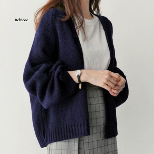 women's knits & tees women sweater elegant solid color cardigans autumn winter knitted coat jacket casual oversize streetwear, White
women's knits & tees women sweater elegant solid color cardigans autumn winter knitted coat jacket casual oversize streetwear, White