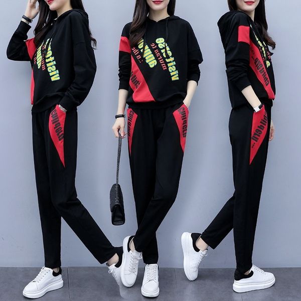 ppuyq large size women's fashionable young letter slimming sleeve sports suit spring and long women's two-piece autumn new and mm, Gray
ppuyq large size women's fashionable young letter slimming sleeve sports suit spring and long women's two-piece autumn new and mm, Gray